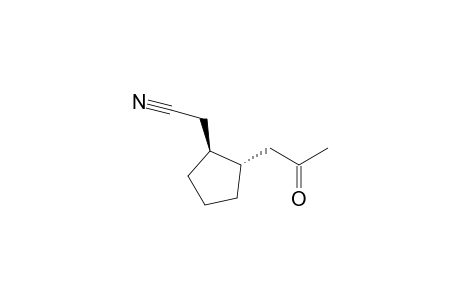 (trans)-2-[2'-(2"-Oxopropyl)cyclopentyl]-ethanenitrile