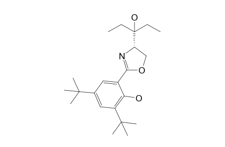 (4S)-4-[(1-Ethyl-1-hydroxyl)propyl]-2-[(2-hydroxyl-3,5-ditert-butyl)phenyl]-4,5-dihydro-1,3-oxazoline