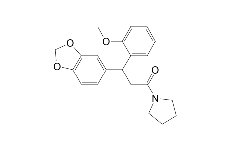 3-Benzo[1,3]dioxol-5-yl-3-(2-methoxy-phenyl)-1-pyrrolidin-1-yl-propan-1-one