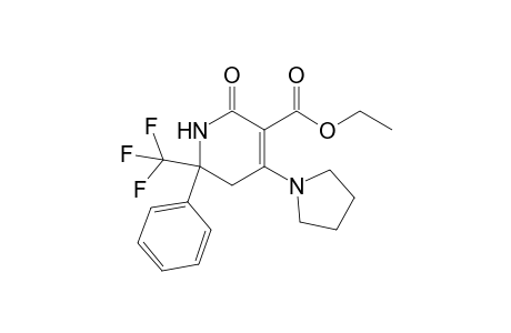 2-Oxo-6-phenyl-4-pyrrolidin-1-yl-6-trifluoromethyl-1,2,5,6-tetrahydro-pyridine-3-carboxylic acid ethyl ester