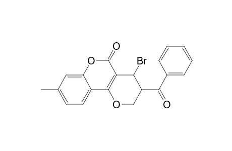 3-Benzoyl-4-bromo-8-methyl-3,4-dihydro-2H,5H-1-benzopyrano[4,3-b]pyran-5-one