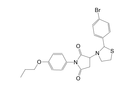 2,5-pyrrolidinedione, 3-[2-(4-bromophenyl)-3-thiazolidinyl]-1-(4-propoxyphenyl)-