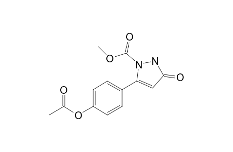 Methyl 5-(4-acetoxyphenyl)-3-oxo-2,3-dihydro-1H-pyrazole-1-carboxylate