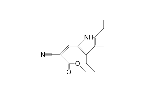 Methyl-E-3-(2,4-diethyl-3-methyl-pyrrol-5-yl)-2-cyanopropenoate