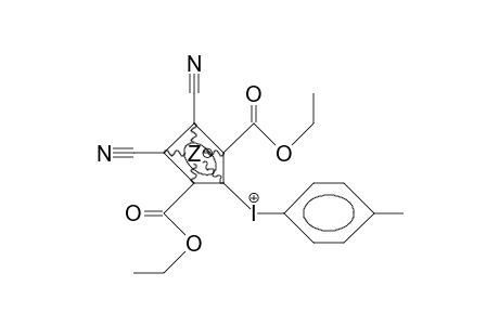2,3-Dicyano-1,4-bis(ethoxycarbonyl)-5-(4-tolyl-iodonio)-cyclopentadienide