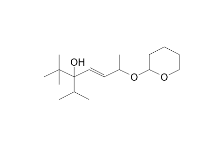 3-t-Butyl-2-methyl-6-(tetrahydropyran-2-yloxy)-hept-4-en-3-ol