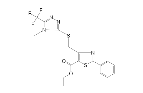 4-{{[4-methyl-5-(trifluoromethyl)-4H-1,2,4-triazol-3-yl]thio}methyl}-2-phenyl-5-thiazolecarboxylic acid, ethyl ester