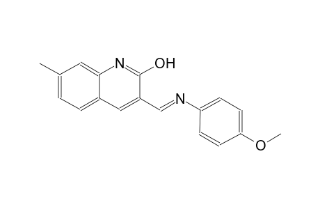 3-{(E)-[(4-methoxyphenyl)imino]methyl}-7-methyl-2-quinolinol