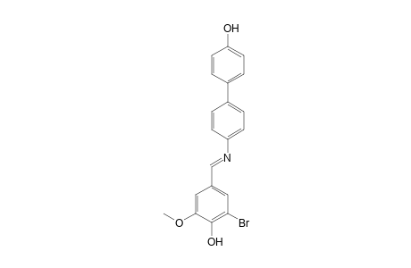 4-Hydroxy-4'-(3-bromo-4-hydroxy-5-methoxybenzylideneamino)biphenyl