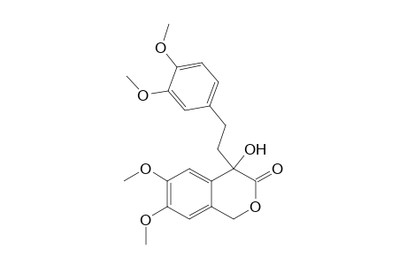 3H-2-Benzopyran-3-one, 4-[2-(3,4-dimethoxyphenyl)ethyl]-1,4-dihydro-4-hydroxy-6,7-dimethoxy-