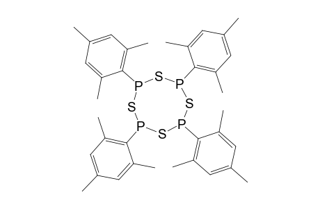 Cyclic tetramer of 2,4,6-trimethylphenylphosphosulfide