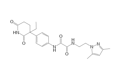 ethanediamide, N~1~-[2-(3,5-dimethyl-1H-pyrazol-1-yl)ethyl]-N~2~-[4-(3-ethyl-2,6-dioxo-3-piperidinyl)phenyl]-