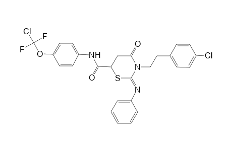 3-[2-(4-chloro-phenyl)-ethyl]-4-oxo-2-phenylimino-[1,3]thiazinane-6-carboxylic acid [4-(chloro-difluoro-methoxy)-phenyl]-amide