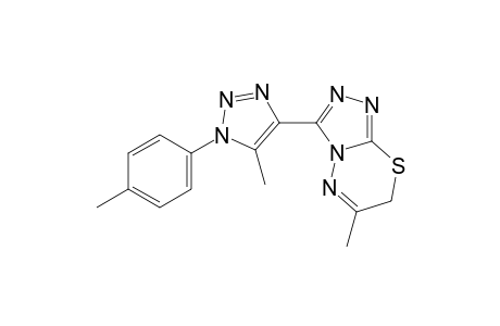 6-Methyl-3-(5-methyl-1-p-tolyl-1H-1,2,3-triazol-4-yl)-7H-[1,2,4]triazolo[3,4-b][1,3,4]thiadiazine