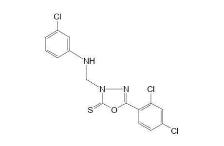 4-[(m-chloroanilino)methyl]-2-(2,4-dichlorophenyl)-delta2-1,3,4-oxadiazoline-5-thione