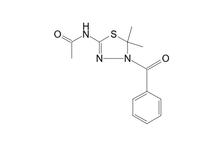 N-(4-benzoyl-5,5-dimethyl-delta^2-1,3,4-thiadiazolin-2-yl)acetamide