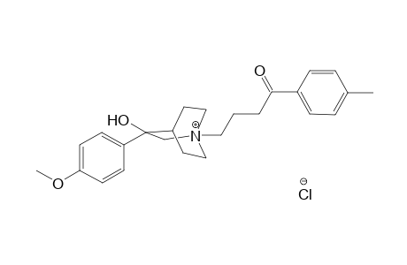 3-(4'-Methoxyphenyl)-3-hydroxy-N-[4'-(4"-methylphenyl)-4'-oxobutyl]quinuclidnium chloride