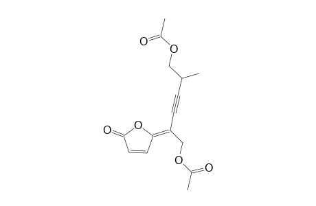 APORPINONE-A-DIACETATE;5-(5-ACETOXY-1-ACETOXYMETHYL-4-METHYL-PENT-2-YNYLIDENE)-5H-FURAN-2-ONE