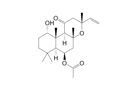 6.beta.-Acetoxy-8.alpha.,13R*-epoxy-11-oxo-14-labden-1.alpha.-ol