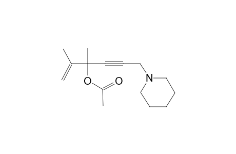 1-hexen-4-yn-3-ol, 2,3-dimethyl-6-(1-piperidinyl)-, acetate (ester)