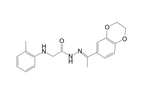 N'-[(E)-1-(2,3-dihydro-1,4-benzodioxin-6-yl)ethylidene]-2-(2-toluidino)acetohydrazide