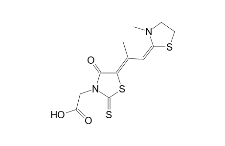 3-Thiazolidineacetic acid, 5-[1-methyl-2-(3-methyl-2-thiazolidinylidene)ethylidene]-4-oxo-2-thioxo-