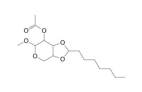 beta-D-Arabinopyranoside, methyl-2-o-acetyl-3,4-o-octyliden-, exo- or endo-