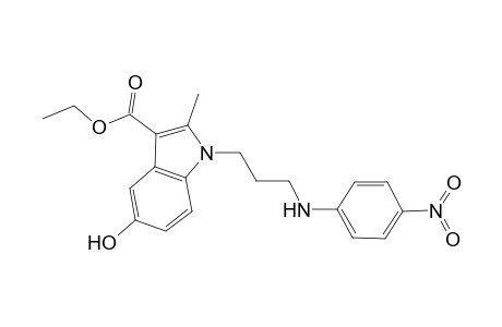 5-Hydroxy-2-methyl-1-[3-(4-nitroanilino)propyl]-3-indolecarboxylic acid ethyl ester