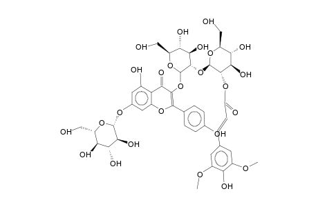 KAEMPFEROL-3-O-BETA-D-[2-E-SINAPOYL-BETA-D-GLUCOPYRANOSYL-(1->2)-GLUCOPYRANOSIDE]-7-O-BETA-GLUCOPYRANOSIDE