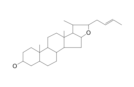 2-[2-Butenyl]-3-methyl-tetrahydrofurano[4,5-A]androstan-3.alpha.-ol