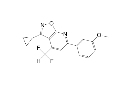 isoxazolo[5,4-b]pyridine, 3-cyclopropyl-4-(difluoromethyl)-6-(3-methoxyphenyl)-