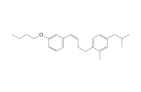 (Z)-1-(4-(3-butoxyphenyl)but-3-en-1-yl)-4-isobutyl-2-methylbenzene