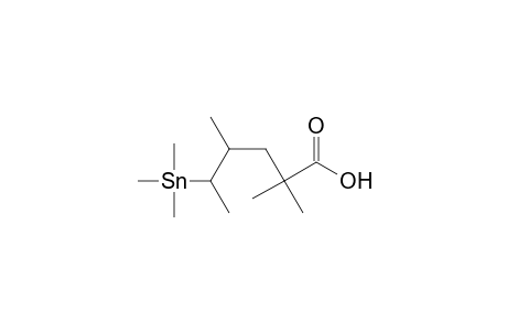 (4RS,5SR)-2,2,4-trimethyl-5-trimethylstannylhexanoic acid