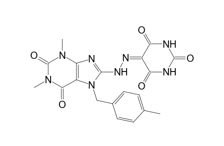 2,4,5,6(1H,3H)-pyrimidinetetrone 5-{[1,3-dimethyl-7-(4-methylbenzyl)-2,6-dioxo-2,3,6,7-tetrahydro-1H-purin-8-yl]hydrazone}