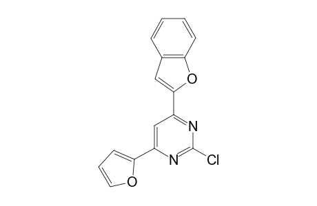 4-(1-benzofuran-2-yl)-2-chloranyl-6-(furan-2-yl)pyrimidine