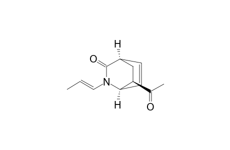 2-Azabicyclo[2.2.2]oct-5-en-3-one, 7-acetyl-2-(1-propenyl)-, [1.alpha.,2(E),4.alpha.,7R*]-