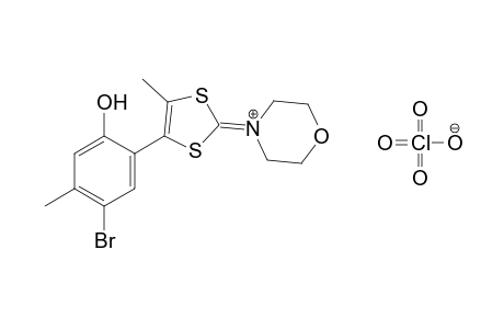 4-[4-(5-bromo-2-hydroxy-p-tolyl)-5-methyl-1,3-dithiol-2-ylidene]morpholinoim perchlorate