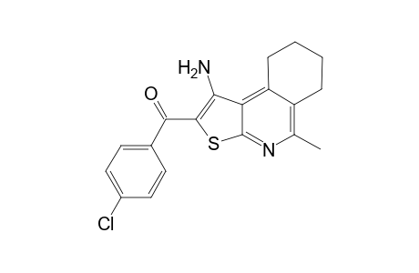 1-Amino-2-(4-chlorobenzoyl)-6,7,8,9-tetrahydro-5-methylthieno[2,3-c]isoquinoline