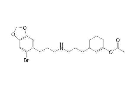 3-{3'-[3"-(6'"-Bromobenzo[1,3]dioxol-5'"-ylpropyl)amino]propyl}cyclohexenyl acetate