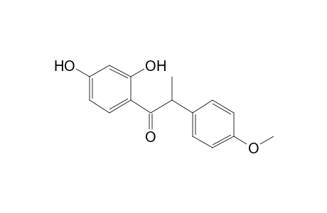 1-(2,4-DIHYDROXYPHENYL)-2-(4-METHOXYPHENYL)-PROPAN-1-ONE;ANGOLENSIN