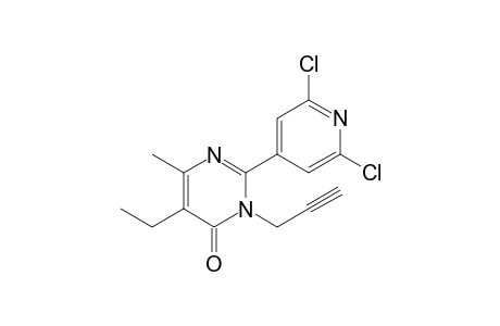 2-(2,6-DICHLORO-4-PYRIDYL)-5-ETHYL-6-METHYL-3-(PROP-2-YNYL)-4(3H)-PYRIMIDINONE