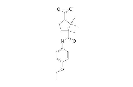 3-[(p-ethoxyphenyl)carbamoyl]-2,2,3-trimethylcyclopentanecarboxylic acid