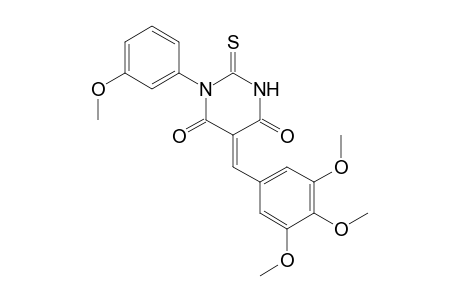 (5E)-1-(3-methoxyphenyl)-2-sulfanylidene-5-[(3,4,5-trimethoxyphenyl)methylidene]-1,3-diazinane-4,6-dione