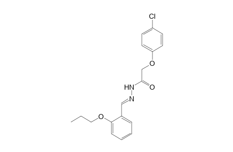 2-(4-Chlorophenoxy)-N'-[(E)-(2-propoxyphenyl)methylidene]acetohydrazide