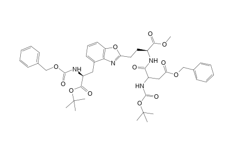 Methyl (2S)-4-{4-[(2S)-2-{[(benzyloxy)carbonyl]amino}-3-(tert-butoxy)-3-oxopropyl]-1,3-benzoxazol-2-yl}-2-({(2S)-2-[(tert-butoxycarbonyl)amino]-3-(benzyloxycarbonyl)propanoyl]amino)butanoate