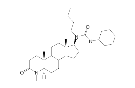 17.beta.-(Ureylene-N-butyl-N'-cyclohexyl)-4-methyl-4-aza-5-alpha.-androstan-3-one