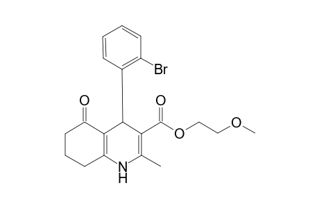 2-Methoxyethyl 4-(2-bromophenyl)-2-methyl-5-oxidanylidene-4,6,7,8-tetrahydro-1H-quinoline-3-carboxylate