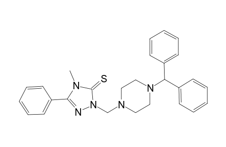 3H-1,2,4-triazole-3-thione, 2-[[4-(diphenylmethyl)-1-piperazinyl]methyl]-2,4-dihydro-4-methyl-5-phenyl-