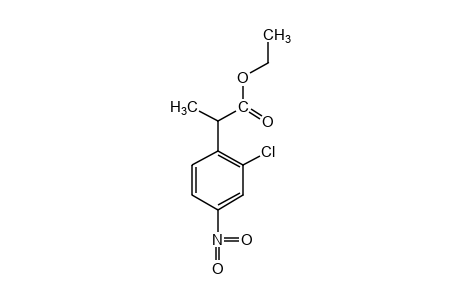 2-(2-chloro-4-nitrophenyl)propionic acid, ethyl ester