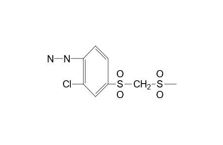 {2-chloro-4-{[(methylsulfonyl)methyl]sulfonyl}phenyl}hydrazine